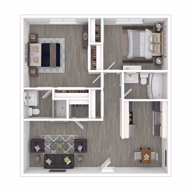 2 Bedroom 2 Bath 218 floor plan